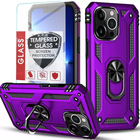 For iPhone 16 Pro Max 15 14 13 12 11 Plus SE Case Phone Cover + Tempered Glass