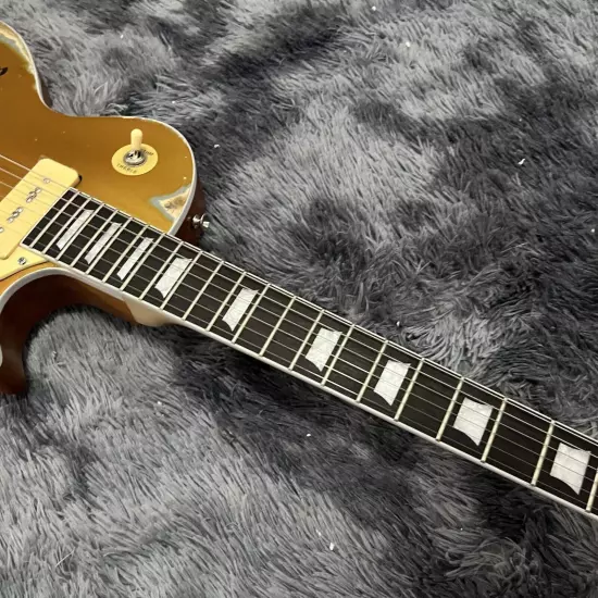 Mike Ness 1976 Deluxe electric guitar Solid Mahogany Aged Gold Relics by hands