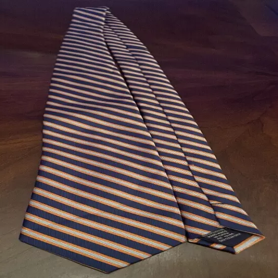 U.S Polo Assn. Blue Orange Hand Made 100% Polyester Men’s Neck Tie Made In China