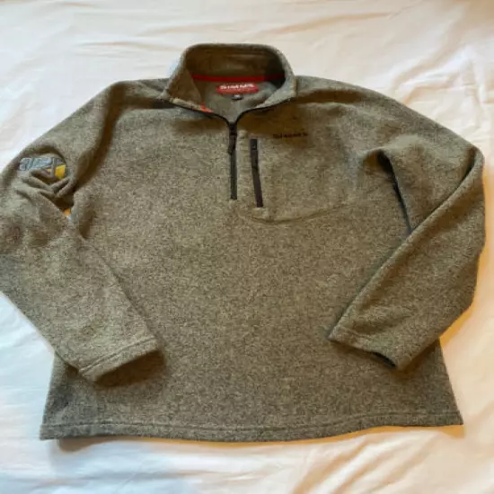 Simms 1/4 Zip Fleece Mens Fishing Pullover Logo Size M