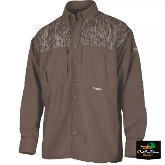 DRAKE WATERFOWL SYSTEMS EST TWO TONE CAMO WINGSHOOTER'S LONG SLEEVE SHIRT