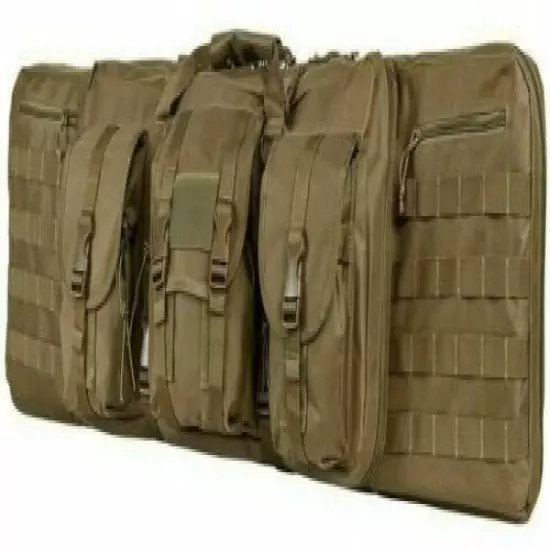 VISM Double Carbine Case 52" Dual Rifle Range Bag Shooting Hunting Tactical TAN