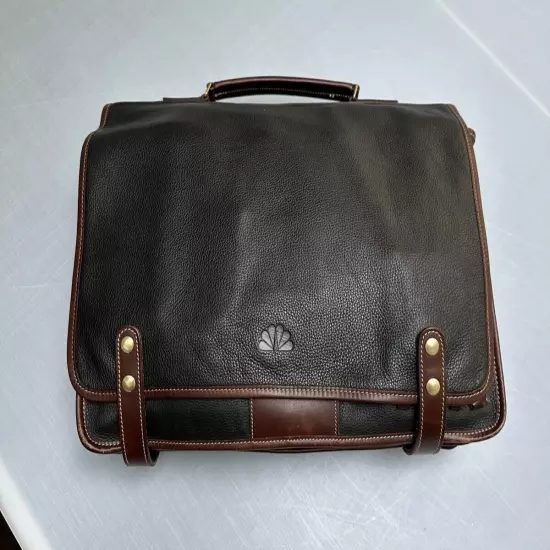 Leather Roots Canada Computer Laptop Bag NBC Embossed Logo