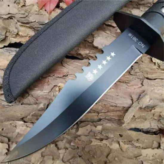 Outdoor Tactical Camping Hunting Survival Pocket Fixed Blade Knife Fishing Tool