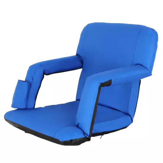  2PCS Stadium Seats with Back Support Cushion Stadium Chair for Bleachers Blue