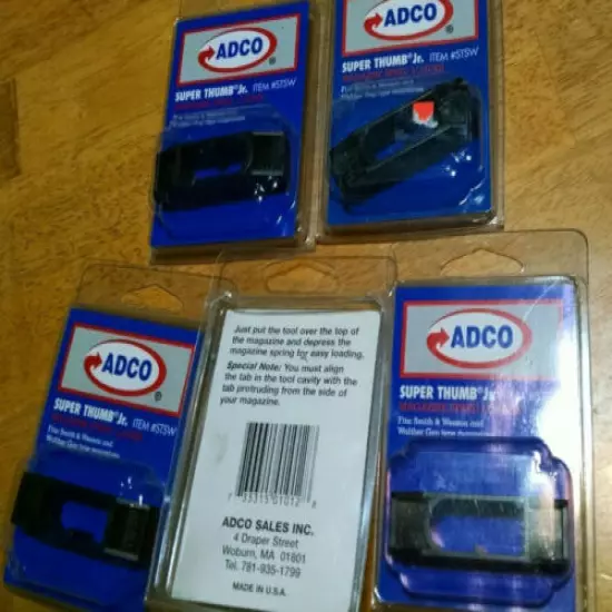 5 PCS ADCO STSW Black Super Thumb Magazine Loader S&W & Walther GSP TYPE NIP