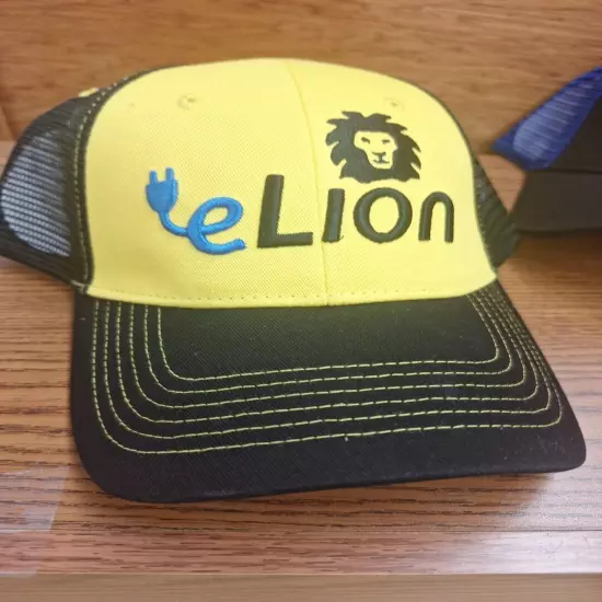 Lion Electric CO. Caps Trucker Hats Mesh Back Snap Back NEW RARE ATTN SCHOOL BUS