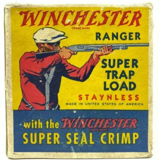 1940's Winchester Ranger Super Trap Minimax 12 Ga EMPTY Ammo Box 5512-TN