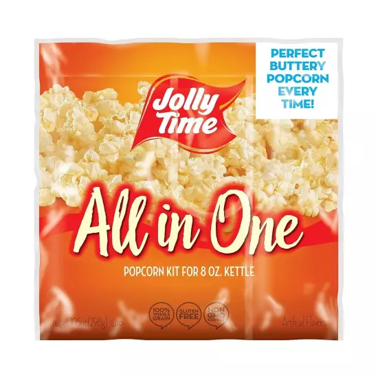 JOLLY TIME All in One Popcorn Kit, Portion Packets with Kernels, Oil and Salt...