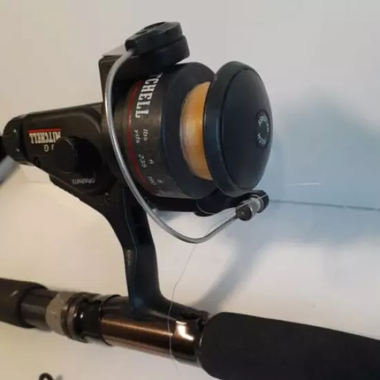 Mitchell 6'6" Fishing Rod F660-MS & Graphite Reel 140 G Tested Excellent Cond