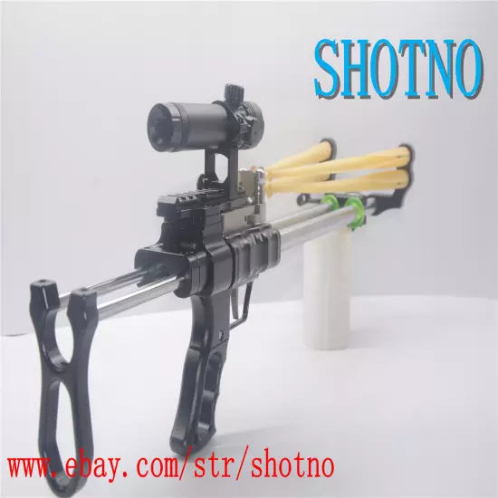 powerful hunting slingshot rifle catapult ST-8 black with High power green laser