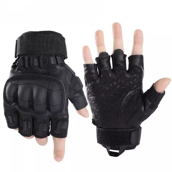 Fingerless Gloves Gloves Non-Slip Breathable Hard Shell Half Finger Protective