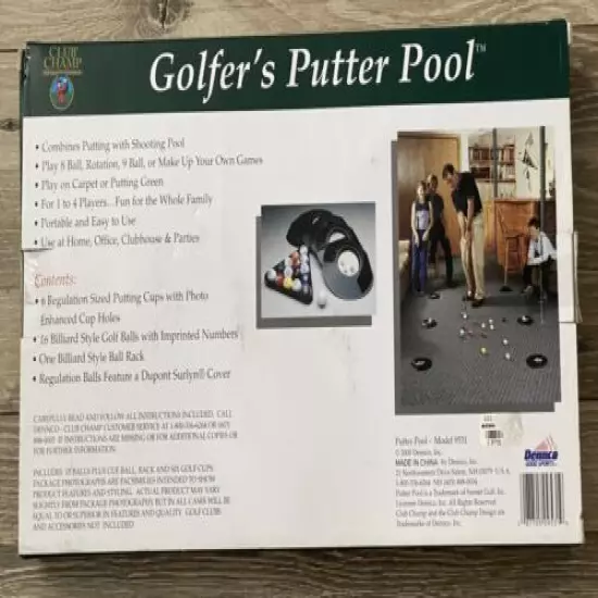 Club Champ Golfer’s Putty Pool Play Like Golf Shoot Like Pool.