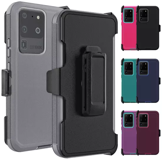 For Samsung Galaxy S20/S20+/Ultra/FE Heavy Duty Shockproof Case Cover Belt Clip