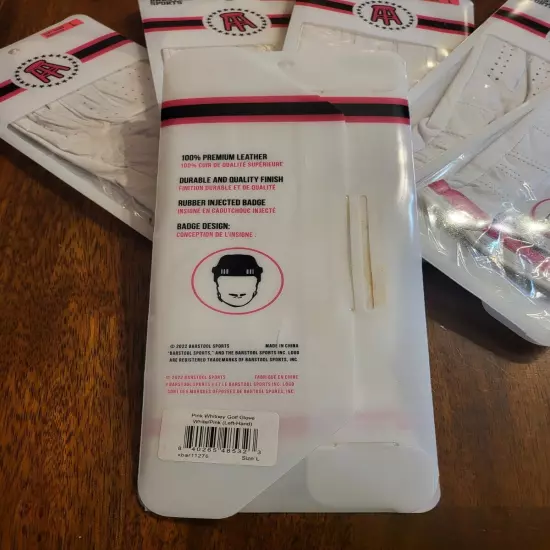 Barstool Golf Gloves Left Hand Size Large 6 Pack $20 Each . Pink Whitney Rare