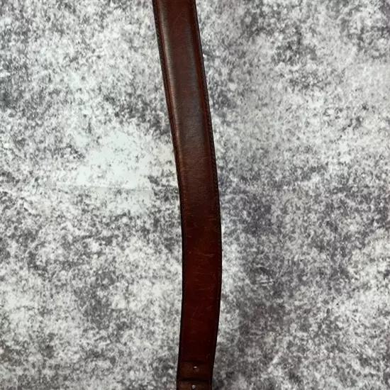 Vintage Kenneth Cole New York Genuine Leather Belt Size 42" Mens Brown Academia