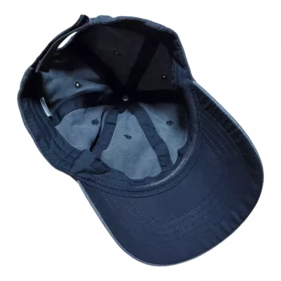 Blank Faded Black Ball Cap Hat Strapback 