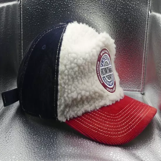 The Game Lacrosse Unlimited Quick Stick Strapback Hat Cap OSFM Red White & Blue