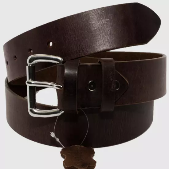 Men's Genuine Buffalo FULL GRAIN Leather Belt, 1 1/2" width, Handmade, By Amish