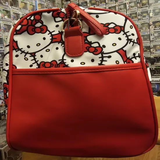 Hello Kitty Travel Duffle Bag Red / White Overnight Weekend Bag Luggage 20inch