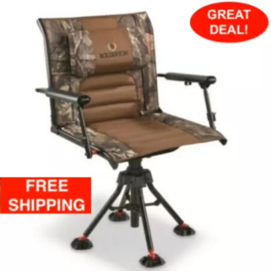 Portable Hunting Chair Armrest Blind Camo Foldable Camping Bonfire Fishing Seat