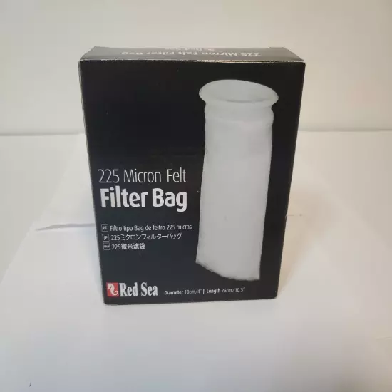 Red Sea 225 Micron Felt Filter Sock Back 4" Plastic Ring 10.5" Long