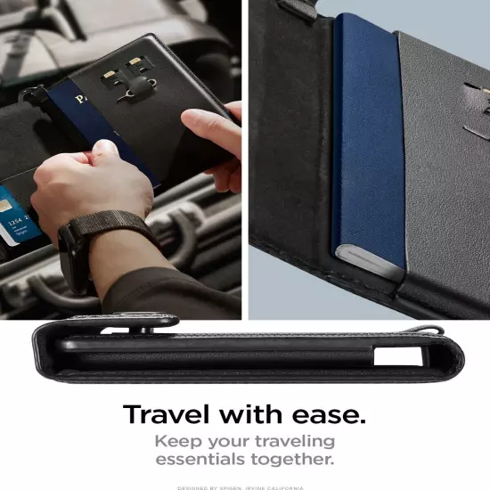 Spigen Passport Holder with RFID Blocking Technology and sim card ejector tool