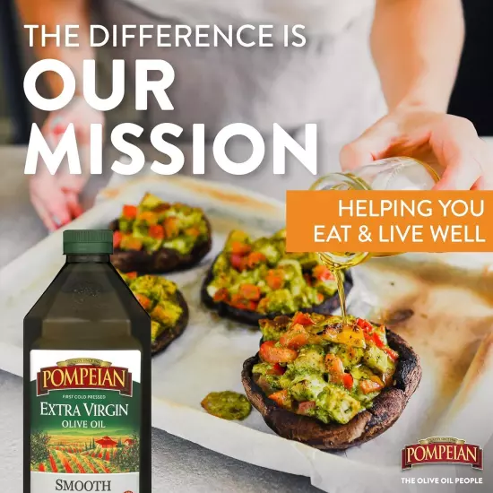 Pompeian Smooth Extra Virgin Olive Oil First Cold Pressed Mild and Delicate F...