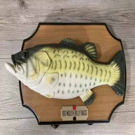 Big Mouth Billy Bass 1999 Singing Fish Take Me To The River Don't Worry Be Happy