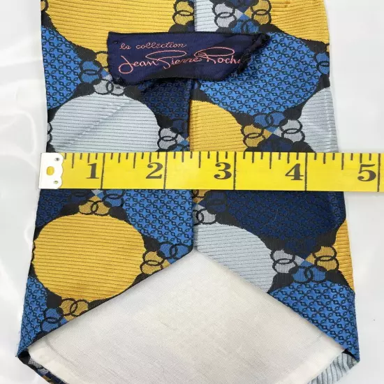 Vintage Jean Pierre Roche 1970's Wide Psychedelic Geometric Tie Men's 4.5" x 55"