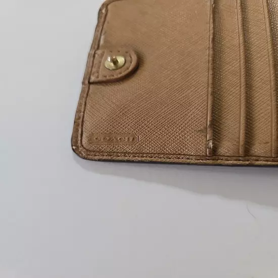 Coach Snap Closure Billfold Burgundy