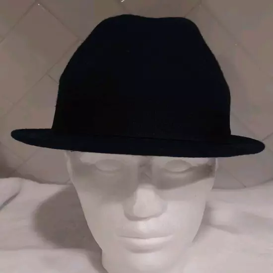 H&M Fedora Wool Hat Size Medium, Unisex, Navy Blue