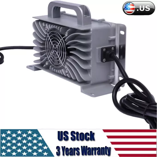 Battery Charger For Club Car 48Volt 15 Amp Golf Cart Round 3 Pin Plug Waterproof