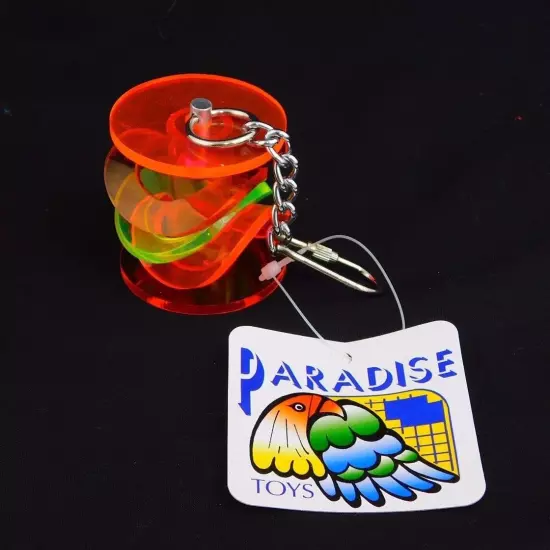 Paradise Toys SM Med Parrot Bird Acrylic Toy Rattle Cylinder Rings 322 Caitec