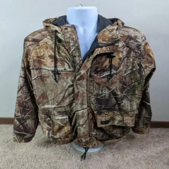 Liberty Rugged Outdoor Gear Camo Coat Jacket Large Mesh Lined Hooded Realtree