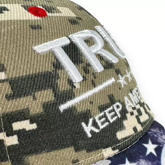 Donald Trump 45 Hat Keep America Great Bald Eagle US Flag Military Digital Camo