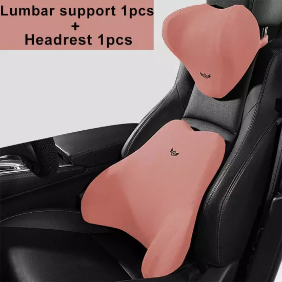 Curved Car Seat Headrest Car Neck Pillow Cushion Back Lumbar Support 