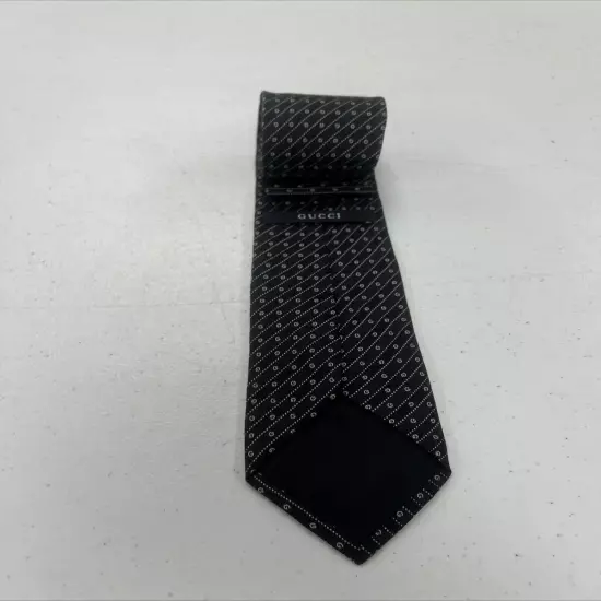 Gucci Men's Black Striped & Logo Neck Tie $295