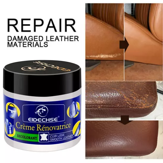 Leather Repair Cream Car Seat Sofa Dye Recolor Restorer Repair Renew Paste Kit