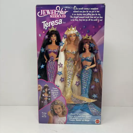 Mattel 1995 Barbie Jewel Hair Teresa Mermaid Doll #14588 HTF NIB Excellent