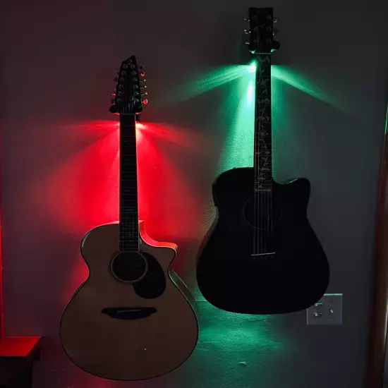 LED Light Up Guitar Wall Mount Hangers, Your Guitar Will Thank You!