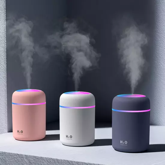 300Ml Mini Air Humidifier Ultrasonic Aroma Essential Oil Diffuser Auto Shut-Off 