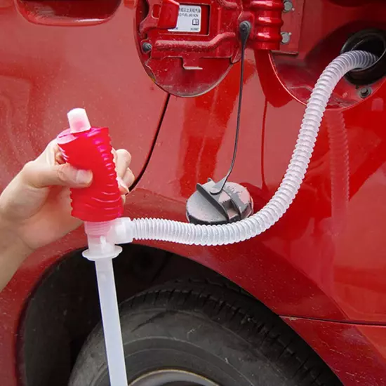 Universal Car Siphon Pump Liquid Gas Fuel Oil Water Hose Transfer Manual Sucker