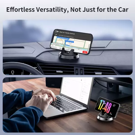 Dashboard Phone Holder, Car Phone Holder Mount, Thickness Adjustable Car Cell Ph