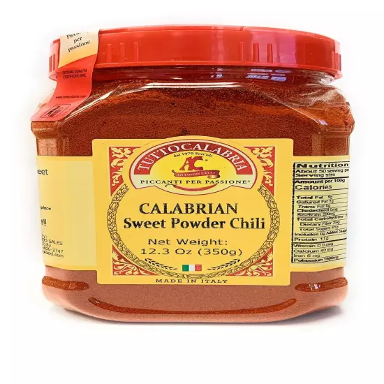 Calabrian Chili Powder SWEET & MILD Shaker 350 g 12.3 oz All Natural Non-GMO ...