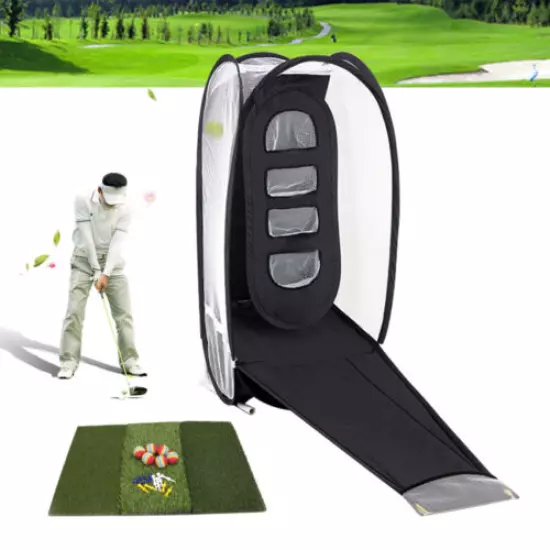 Golf Practice Hitting Net Gift Indoor Backyard Home Chipping+Target W/ 6pcs Ball