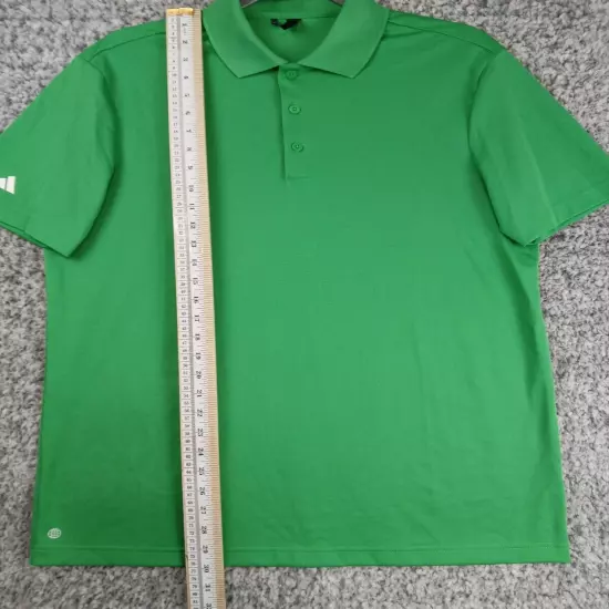 Adidas Basic Sport Polo Button Up Mens Medium Golf Shirt Green A430 NWOT