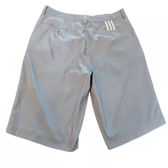 ADIDAS Shorts Mens Gray ClimaLite Golf Performance 3 Stripe Size 38