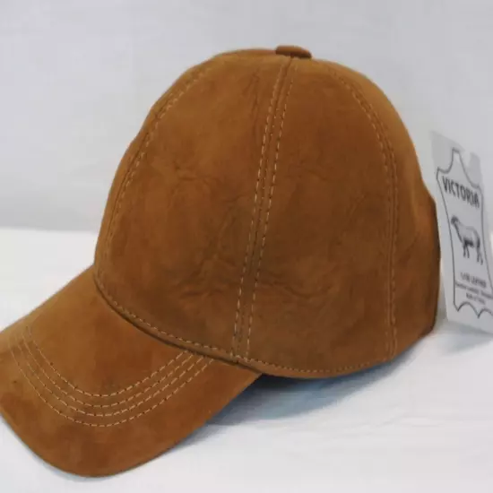 100% REAL GENUINE LAMBSKIN SUEDE LEATHER Baseball Cap Hat Sport Visor 36 COLORS