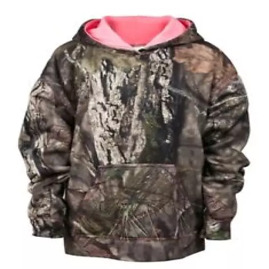 Mossy Oak Hunting Camo Women Fleece Pullover Sweater Hood New